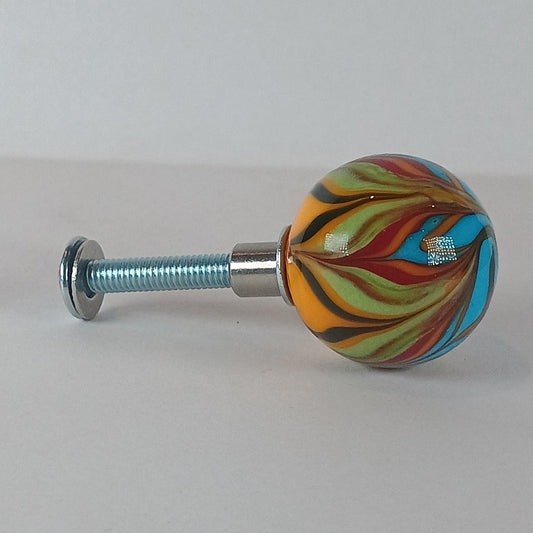 Carnival handmade glass drawer knob 4