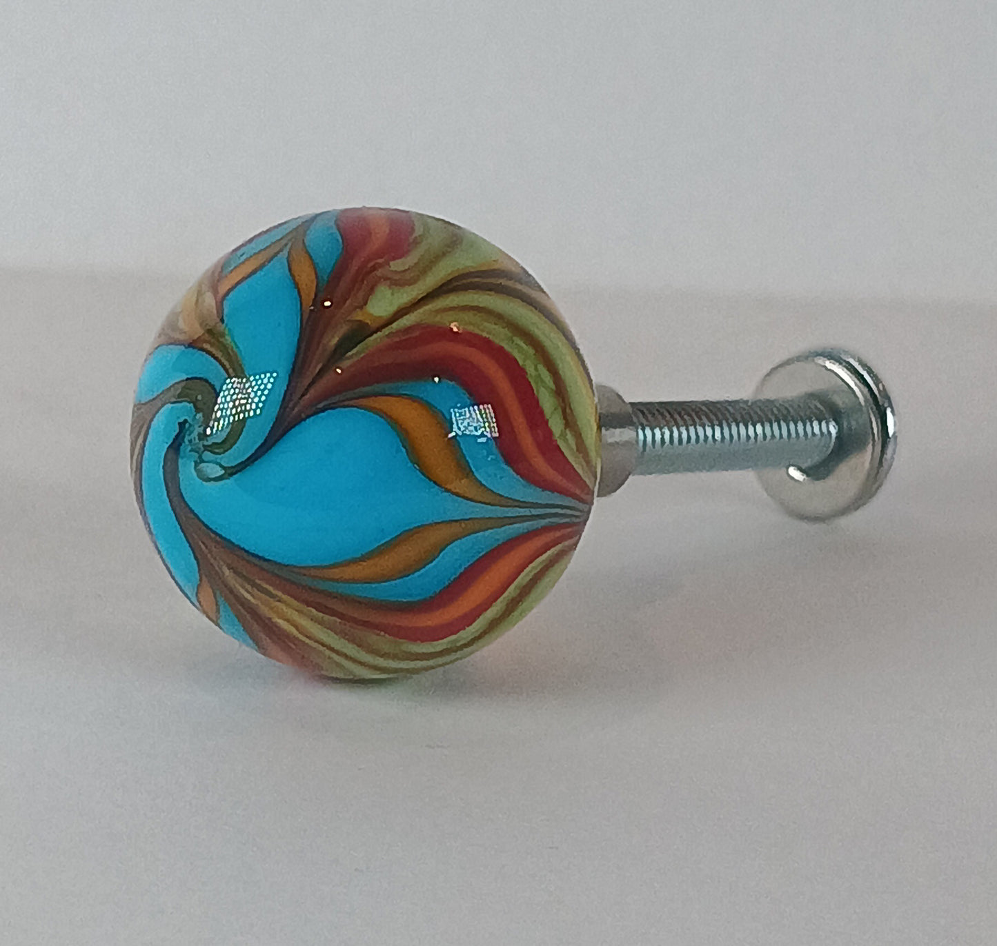 Carnival handmade glass drawer knob 4