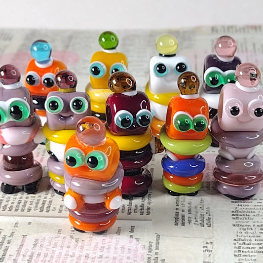 Robot beads raising funds for Beads of Courage UK - Jolene Beads - lampwork beads & jewellery