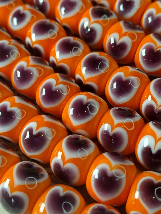 TCS London Marathon Special Courage Beads - Jolene Beads - lampwork beads & jewellery