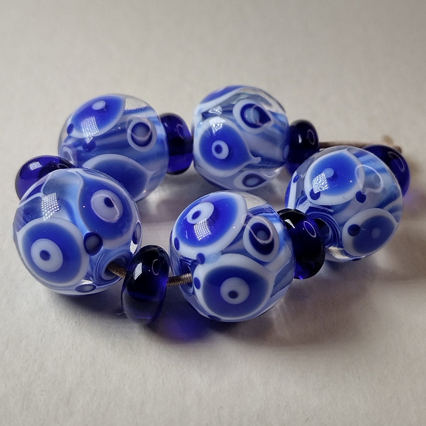 Lime lampwork bead set) Jolene Beads