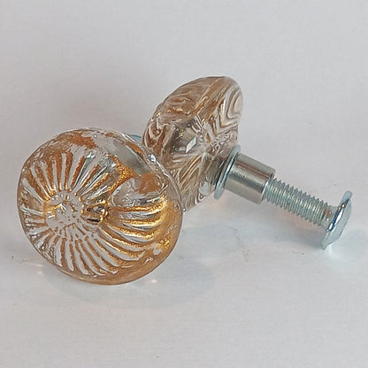 Clear shell door and drawer knobs - made to order