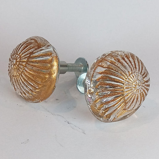 Clear shell door and drawer knobs - made to order