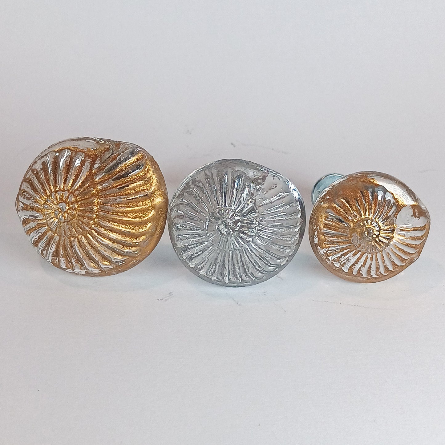 Clear shell door and drawer knobs - made to order