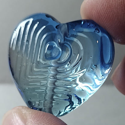 Concentric heart brass texture plate - Jolene Beads - lampwork beads & jewellery