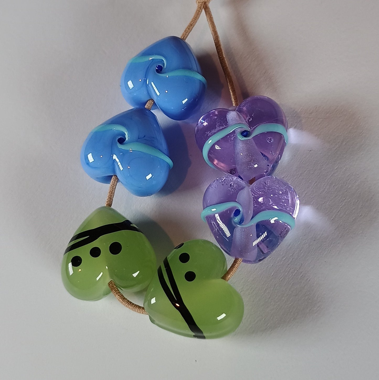 Mixed heart pairs set I Jolene Beads