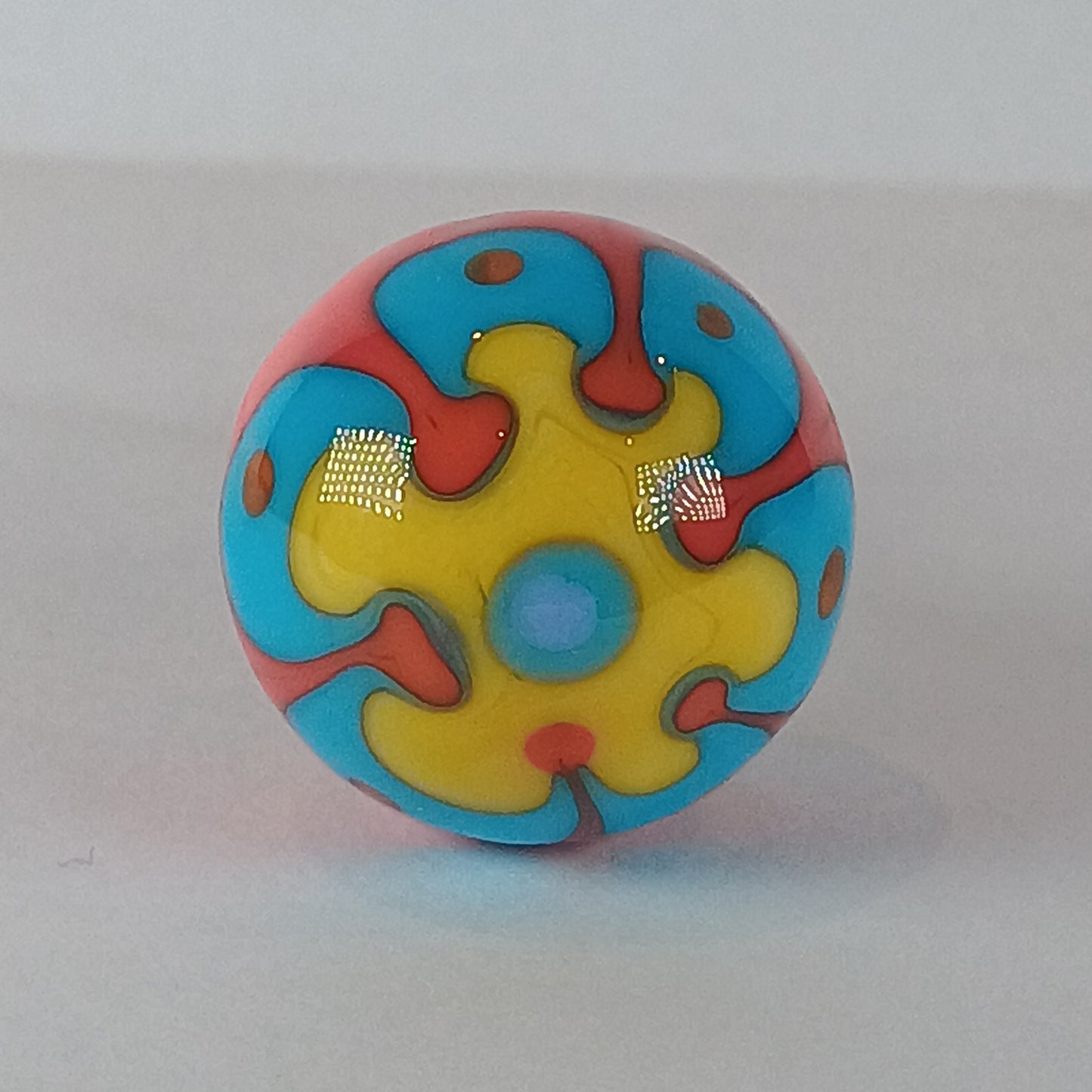 Carnival handmade glass drawer knob 1