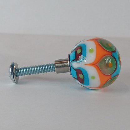 Carnival handmade glass drawer knob 3