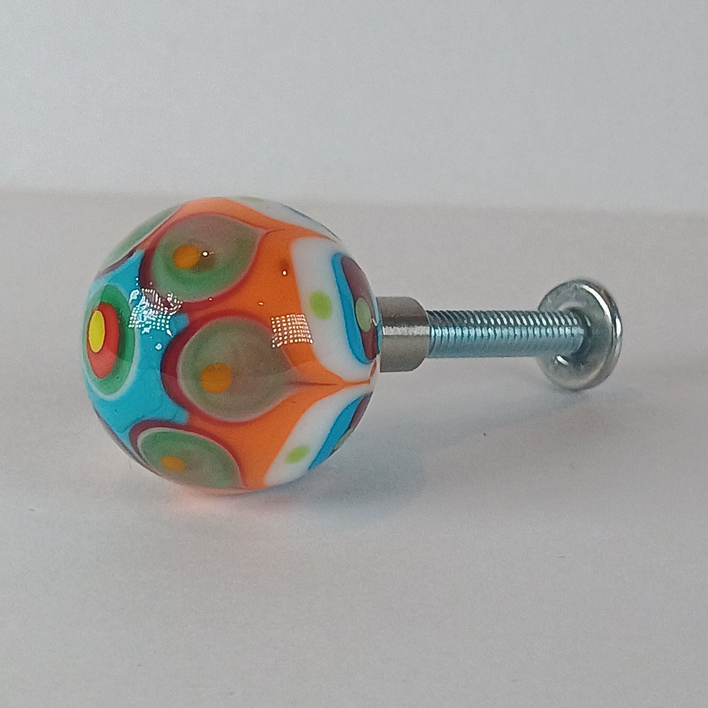 Carnival handmade glass drawer knob 3
