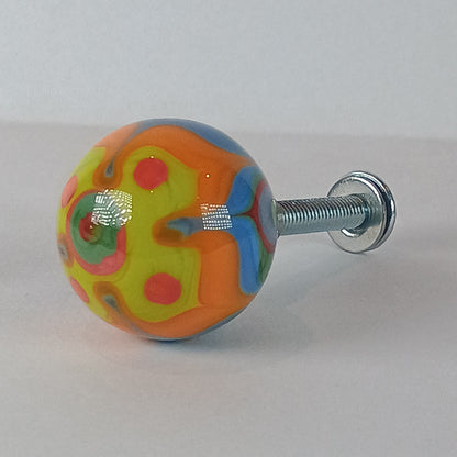 Carnival handmade glass drawer knob 5