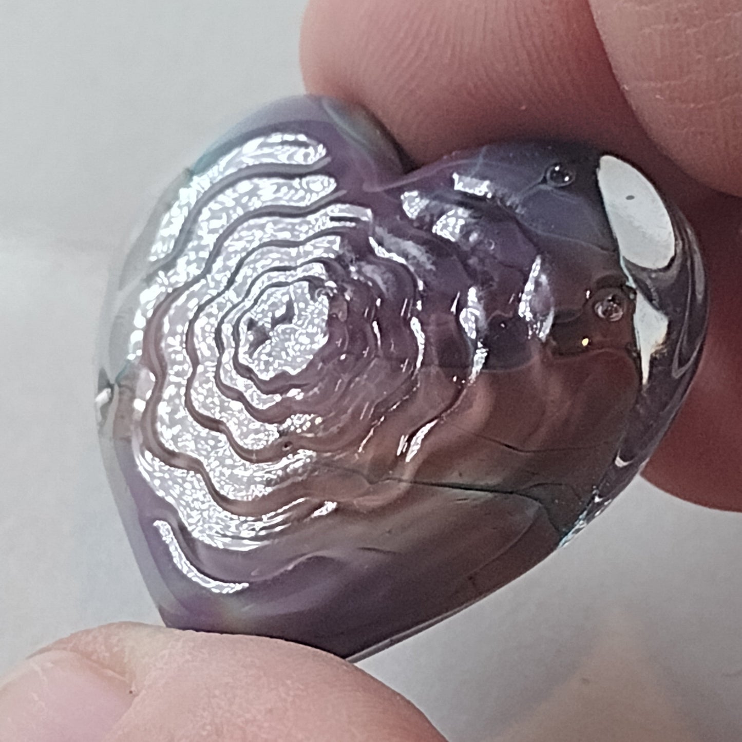 Stepped flower brass texture plate - Jolene Beads - lampwork beads & jewellery