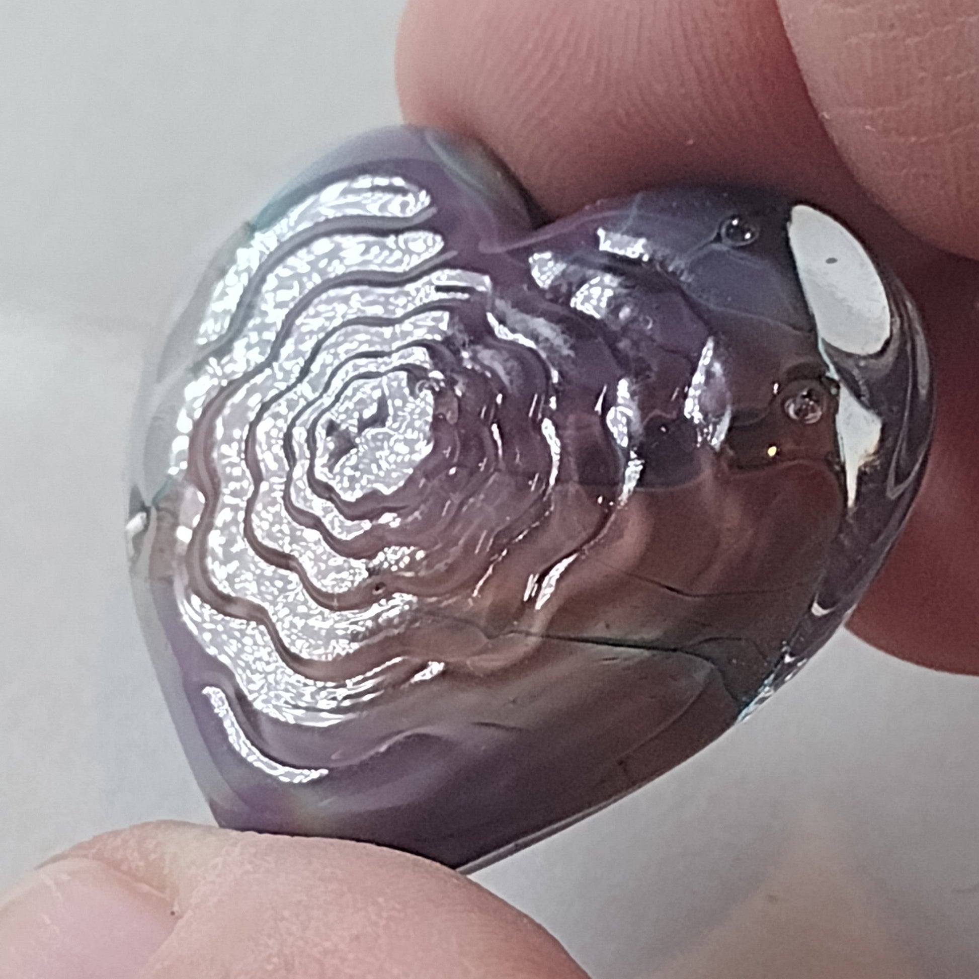 Stepped flower brass texture plate - Jolene Beads - lampwork beads & jewellery