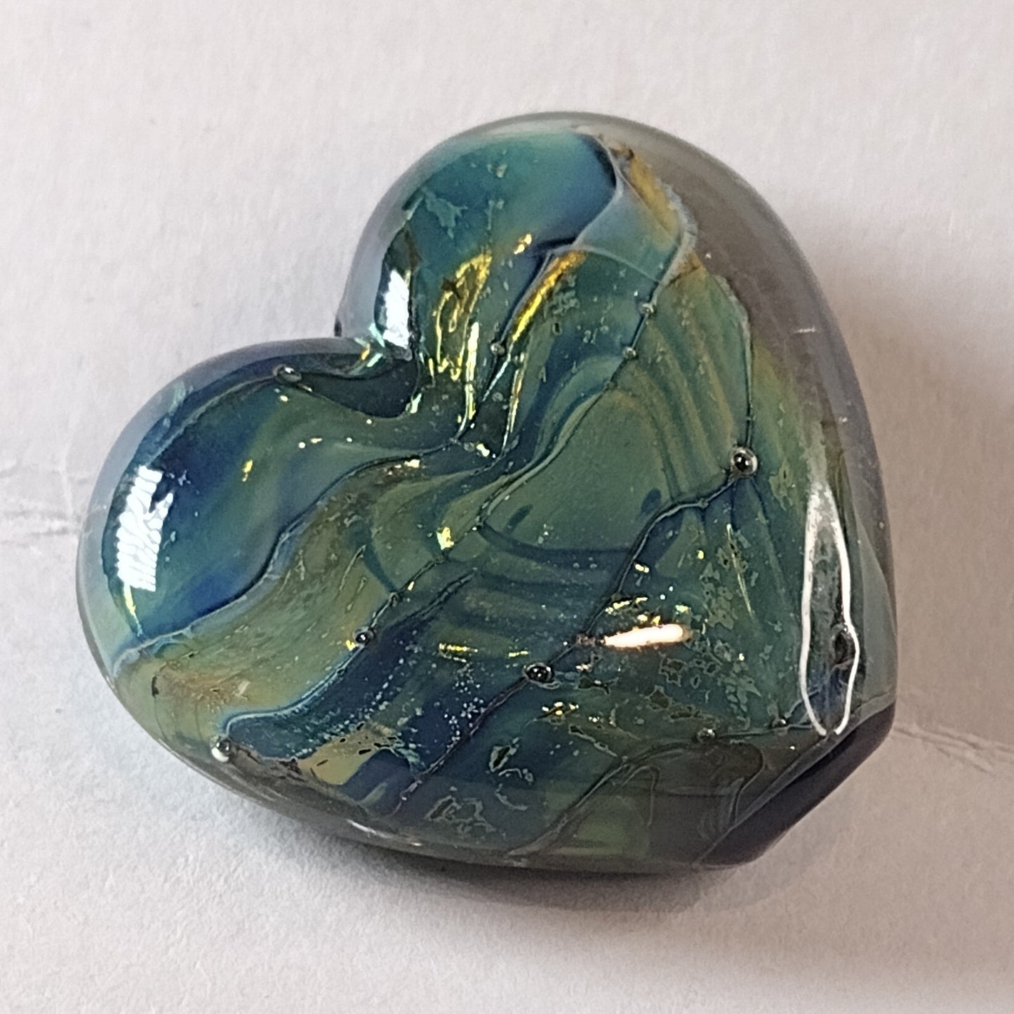 Stepped heart brass texture plate - Jolene Beads - lampwork beads & jewellery