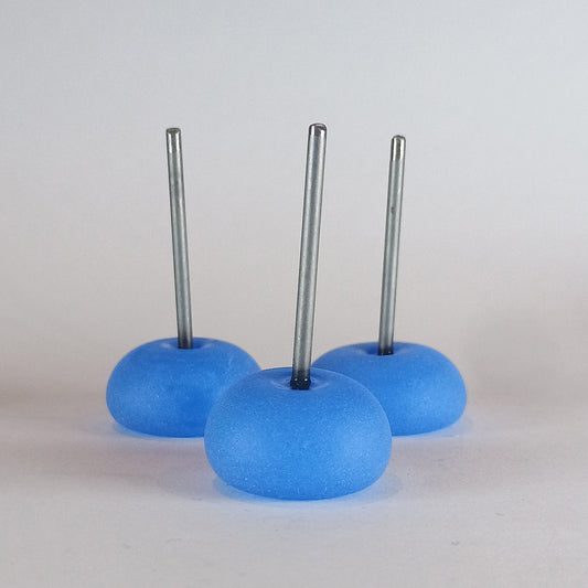 Tumbled opal blue glass bead stand - Jolene Beads - lampwork beads & jewellery
