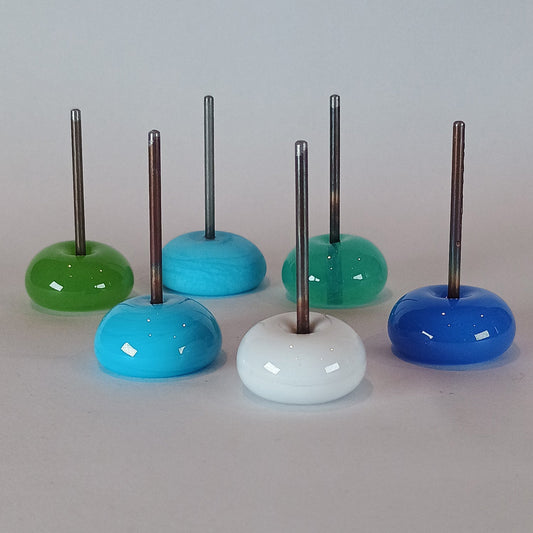 Tumbled turquoise glass bead stand - Jolene Beads - lampwork beads & jewellery
