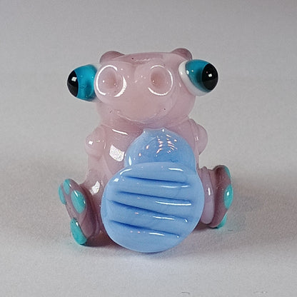 Primrose - pink baby dragon lampwork bead Jolene Beads