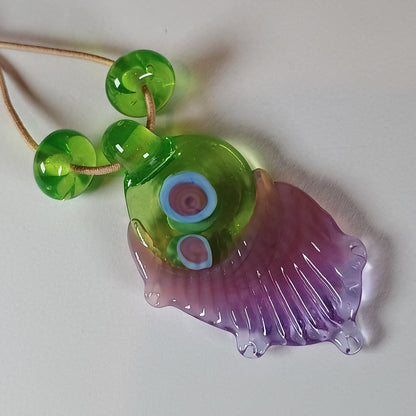 Opal lilac and green butterfly wing pendant mini set Jolene Beads