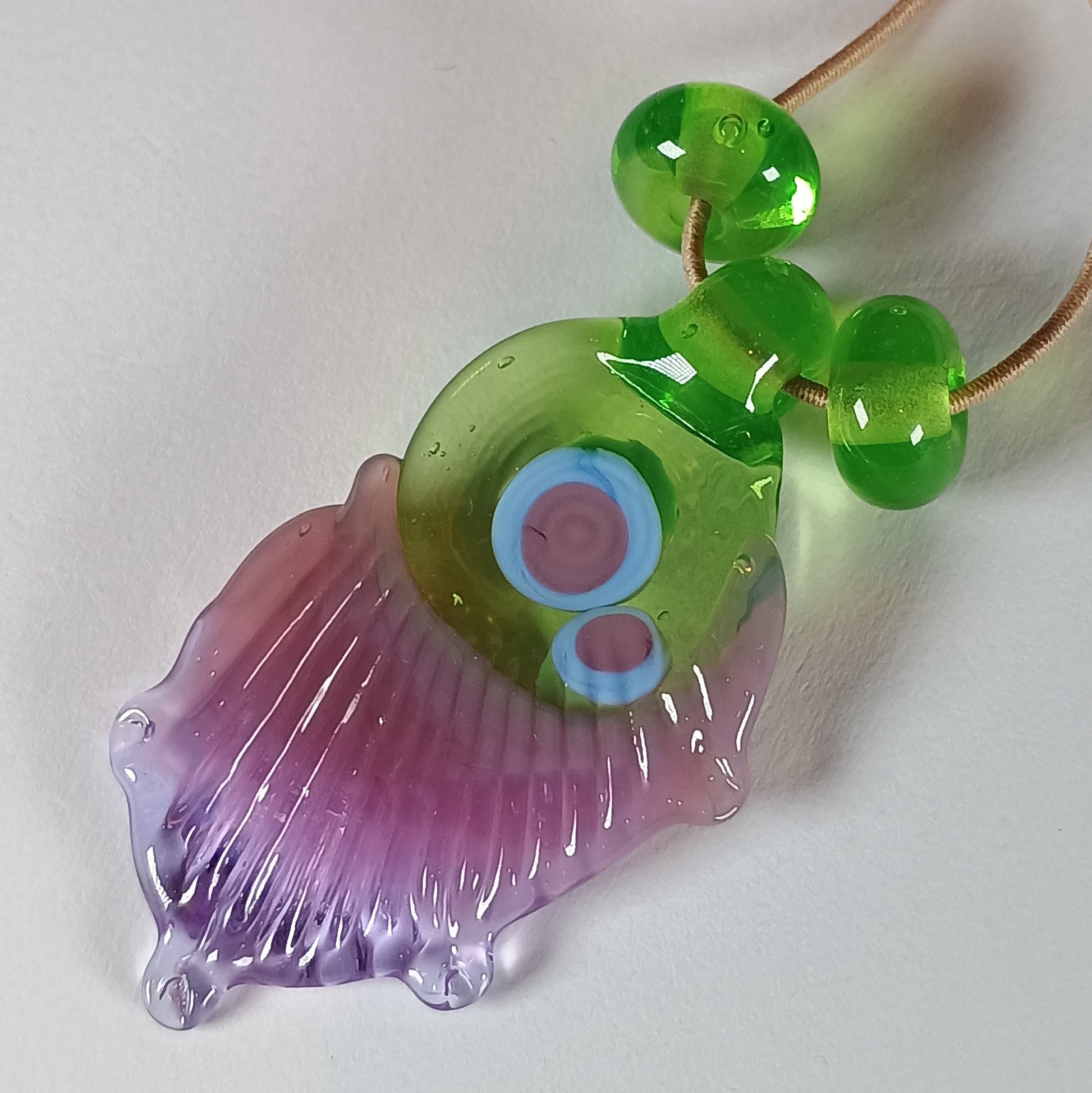 Opal lilac and green butterfly wing pendant mini set Jolene Beads