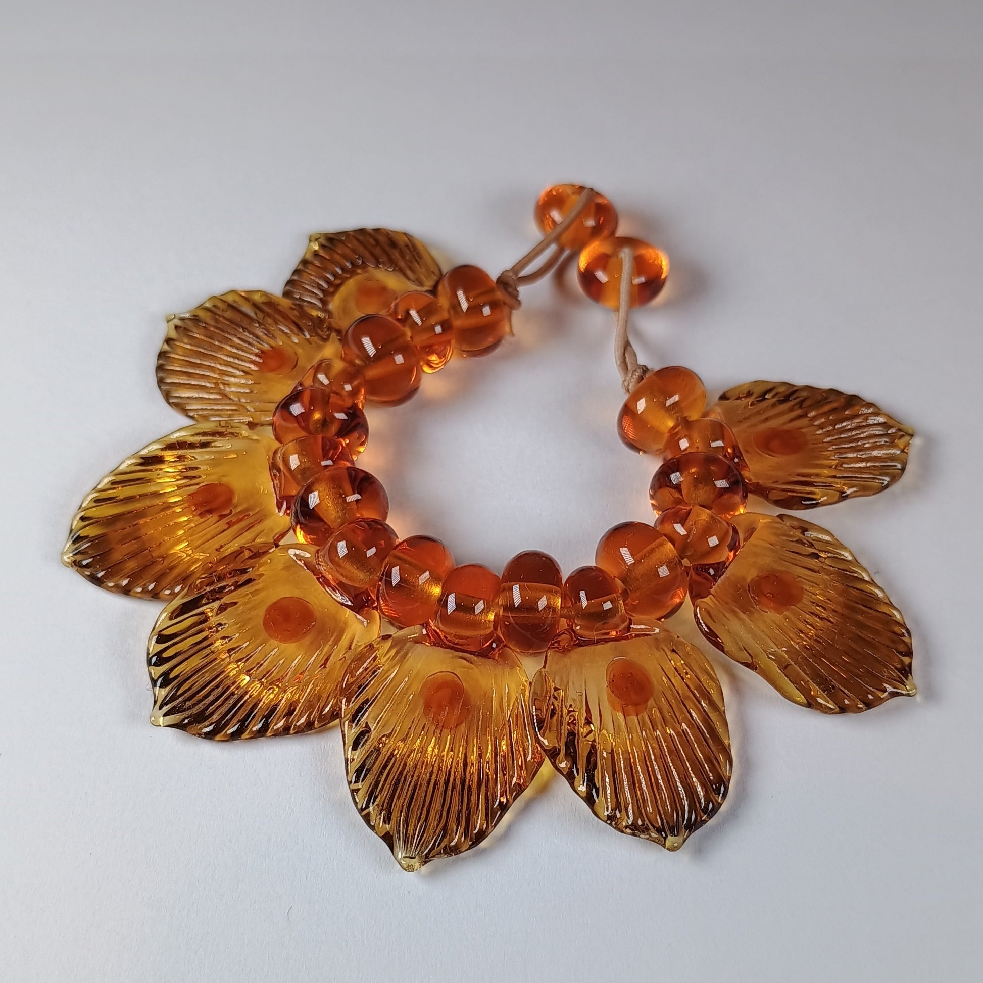 Two tone amber wing set Jolene Beads