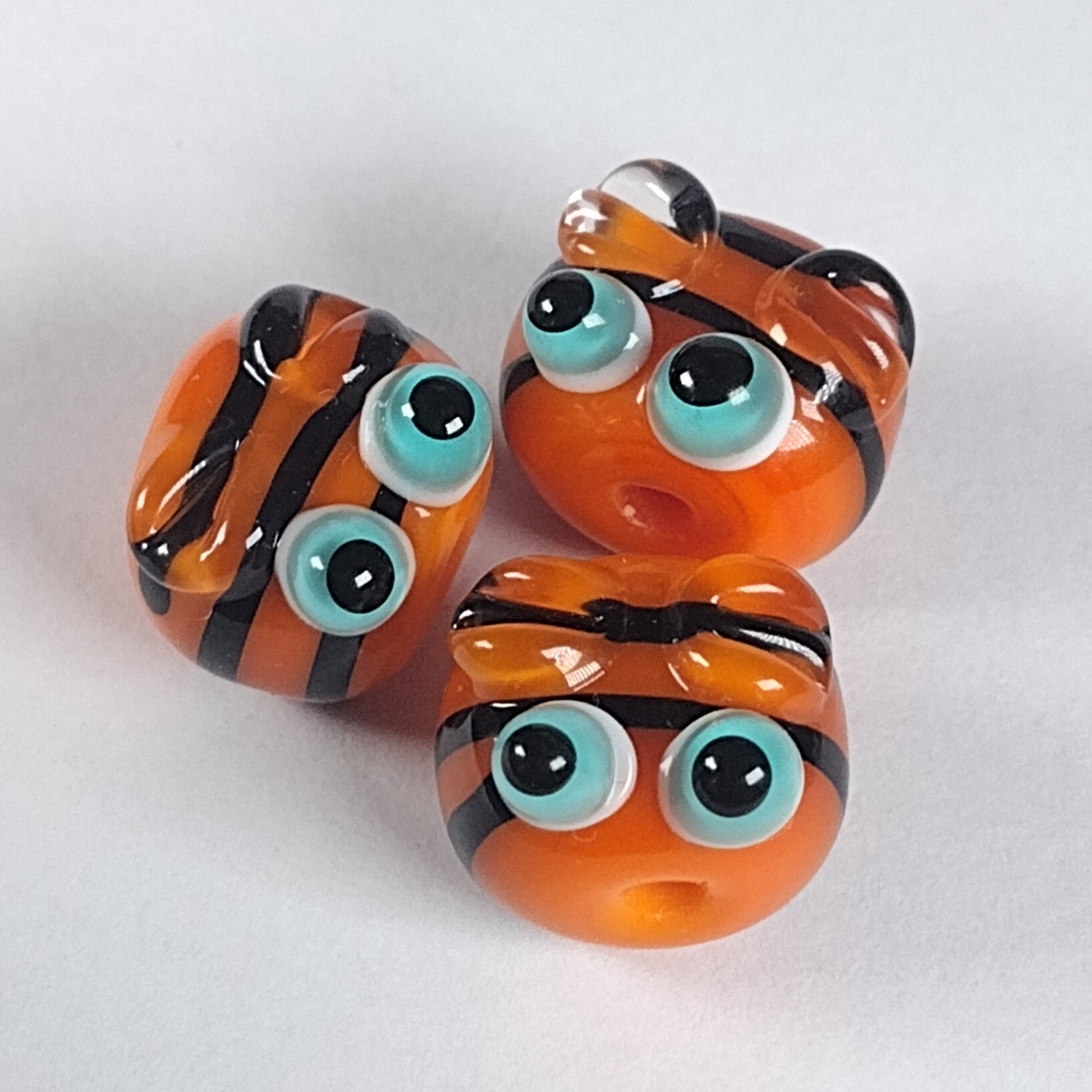 Lampwork bee beads (Orange) Jolene Beads