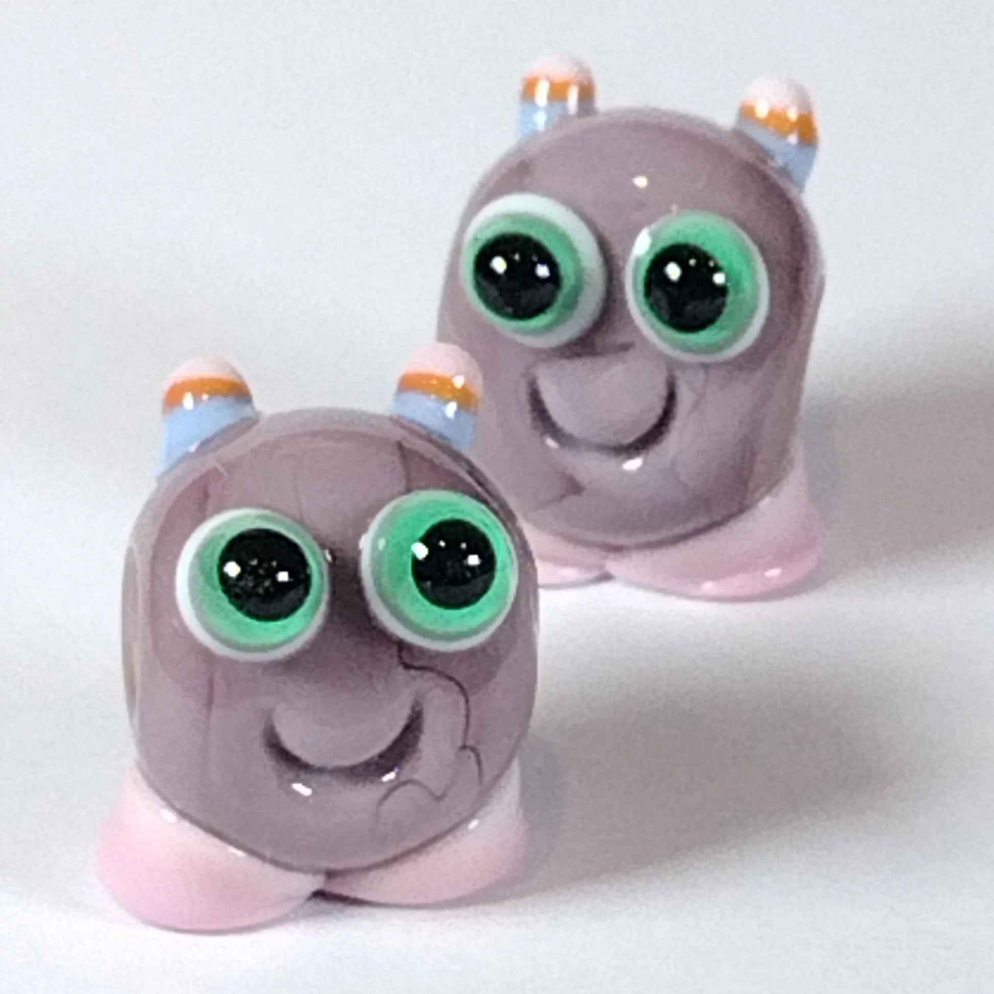 Purple and pink monster charm bead (5mm hole) Jolene Beads