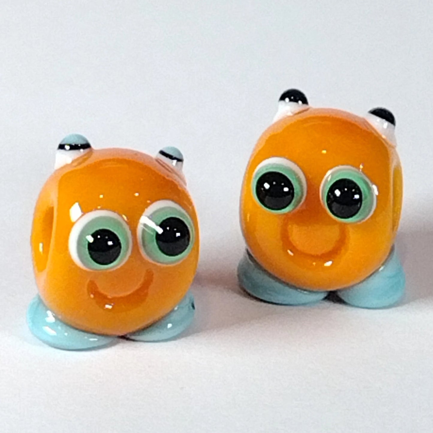 Bright orange yellow monster charm bead (5mm hole) Jolene Beads