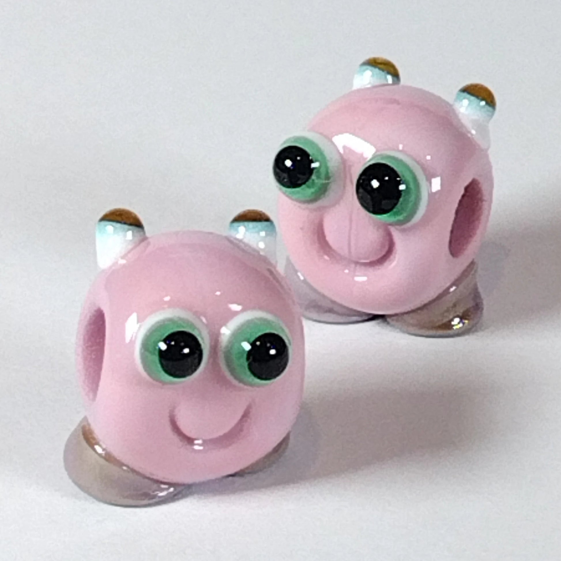 Pink and purple monster charm bead (5mm hole) (Copy) Jolene Beads